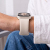Tech-Protect silikoninė apyrankė, skirta Apple Watch 8 / 9 / 10 / 11 / 12 / SE / Ultra 44/45/46/49 mm, Starlight