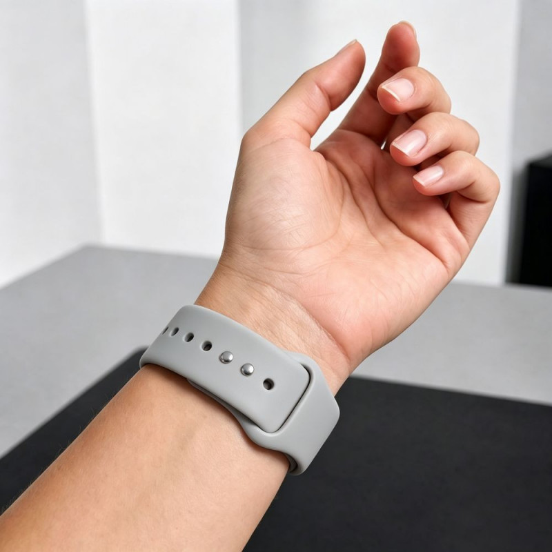 Tech-Protect silikoninė apyrankė, skirta Apple Watch 8 / 9 / 10 / 11 / 12 / SE / Ultra 44/45/46/49 mm, Lunar Grey