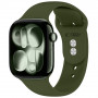 Tech-Protect silikoninė apyrankė, skirta Apple Watch 8 / 9 / 10 / 11 / 12 / SE / Ultra 44/45/46/49 mm, Olive Green