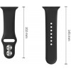 Tech-Protect silikoninė apyrankė, skirta Apple Watch 8 / 9 / 10 / 11 / 12 / SE / Ultra 44/45/46/49 mm, juoda