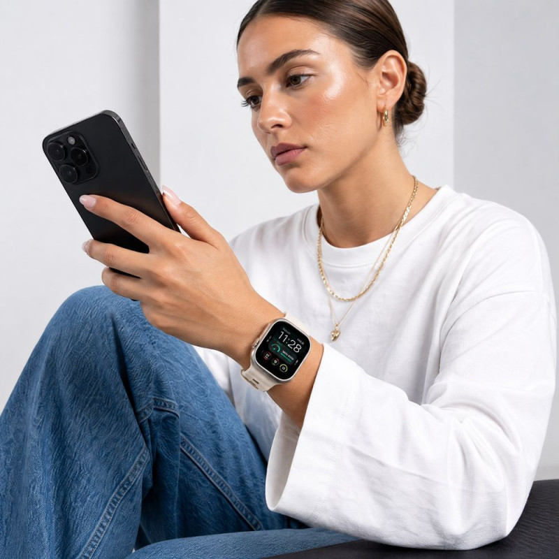 Tech-Protect Silicone Line Apple Watch 8 / 9 / 10 / 11 / 12 / SE / Ultra 44/45/46/49 mm apyrankė, Stone