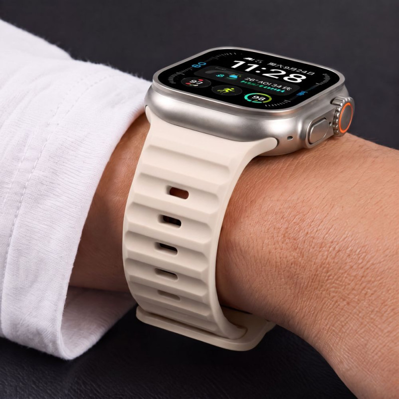 Tech-Protect Silicone Line Apple Watch 8 / 9 / 10 / 11 / 12 / SE / Ultra 44/45/46/49 mm apyrankė, Stone