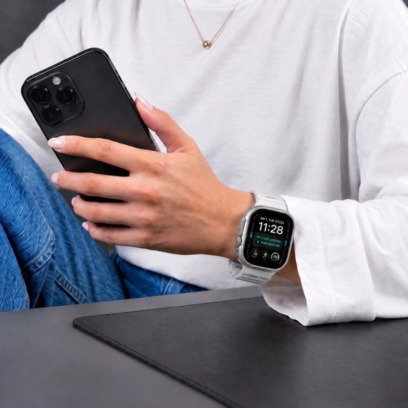 Tech-Protect Silicone Line Apple Watch 8 / 9 / 10 / 11 / 12 / SE / Ultra 44/45/46/49 mm apyrankė, Lunar Grey