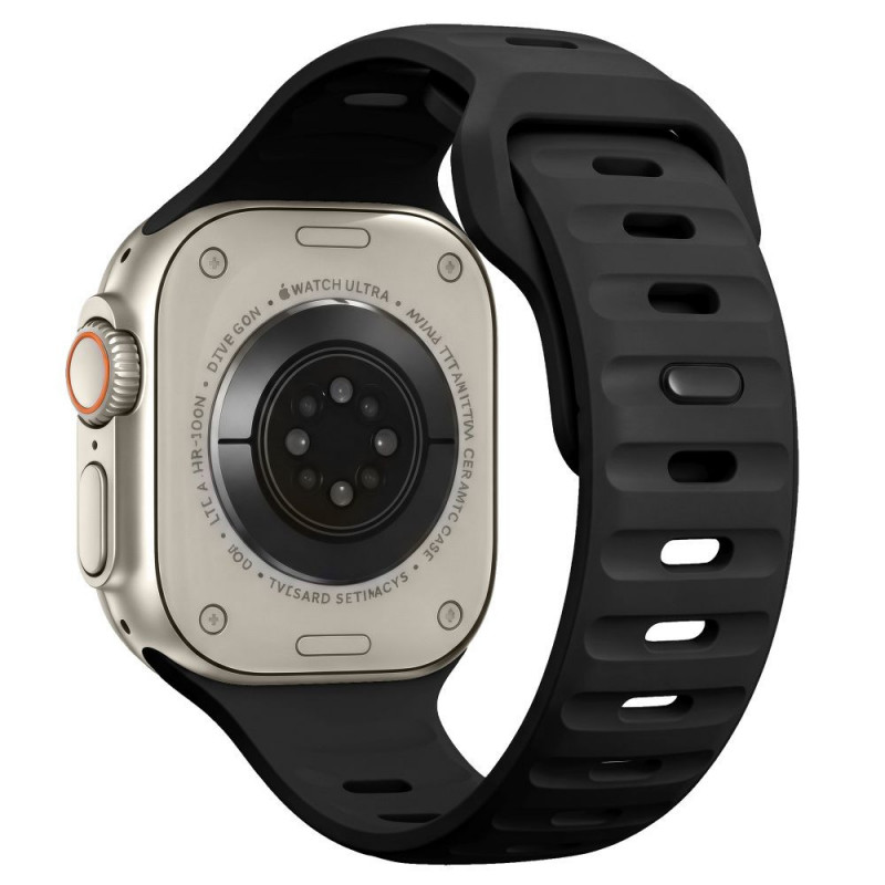 Tech-Protect Silicone Line Apple Watch 8 / 9 / 10 / 11 / 12 / SE / Ultra 44/45/46/49 mm apyrankė, juoda