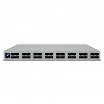 Ubiquiti UniFi Switch 32x QSFP28 100 Gbit, valdomas, montuojamas į 19" stelažą, 1,3" jutiklinis ekranas