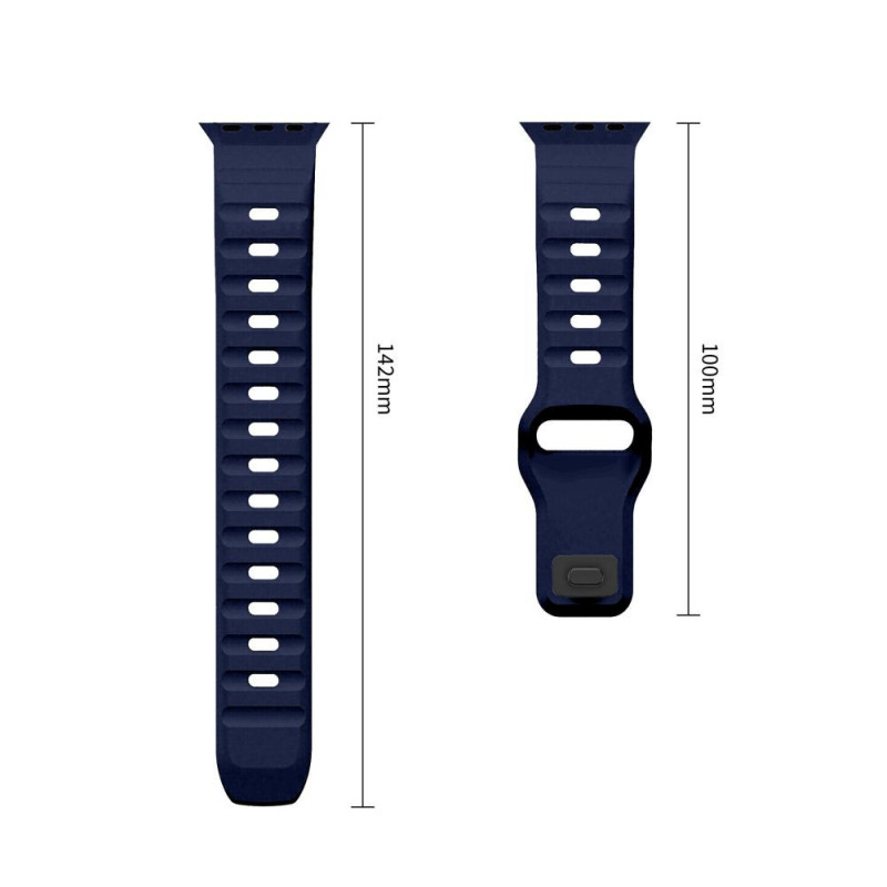 Tech-Protect Silicone Line Apple Watch 8 / 9 / 10 / 11 / 12 / SE / Ultra 44/45/46/49 mm apyrankė, Atlantic Blue