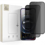 Tech-Protect Anti Spy Glass Pro+ privatumo grūdintas stiklas, skirtas Apple iPhone 17e / 16e / 14 / 13 Pro / 13 (2 vnt.), juodas