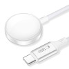 Tech-Protect MC02 UltraBoost magnetinis įkroviklio USB-C kabelis 100 cm, skirtas Apple Watch, baltas