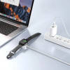 Tech-Protect MC02 UltraBoost magnetinis įkroviklio USB-C kabelis 100 cm, skirtas Apple Watch, baltas