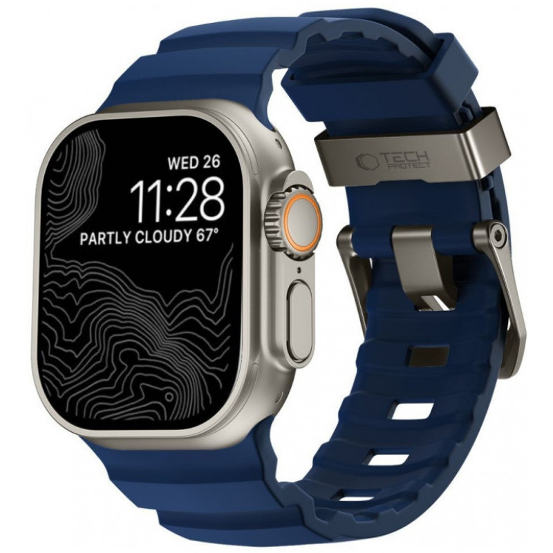 Tech-Protect Motion Apple Watch 8 / 9 / 10 / 11 / 12 / SE / Ultra 44/45/46/49 mm apyrankė, Nautical Blue