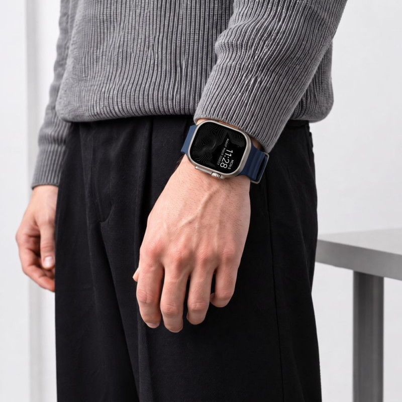 Tech-Protect Motion Apple Watch 8 / 9 / 10 / 11 / 12 / SE / Ultra 44/45/46/49 mm apyrankė, Nautical Blue