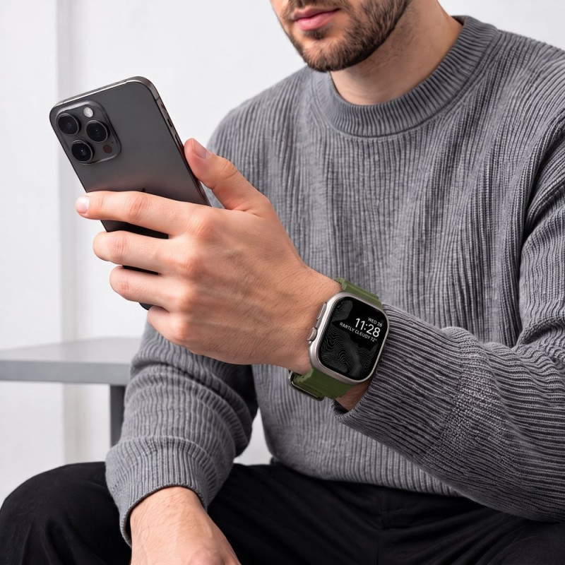 Tech-Protect Motion Apple Watch 8 / 9 / 10 / 11 / 12 / SE / Ultra 44/45/46/49 mm apyrankė, Tactical Green