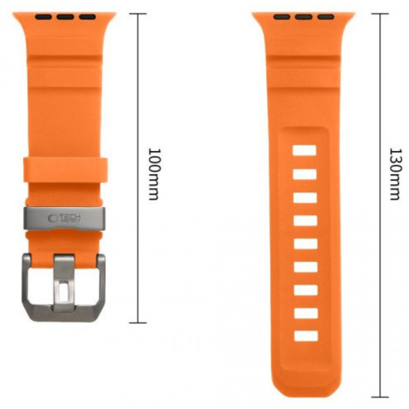 Tech-Protect Motion Apple Watch 8 / 9 / 10 / 11 / 12 / SE / Ultra 44/45/46/49 mm apyrankė, Signal Orange