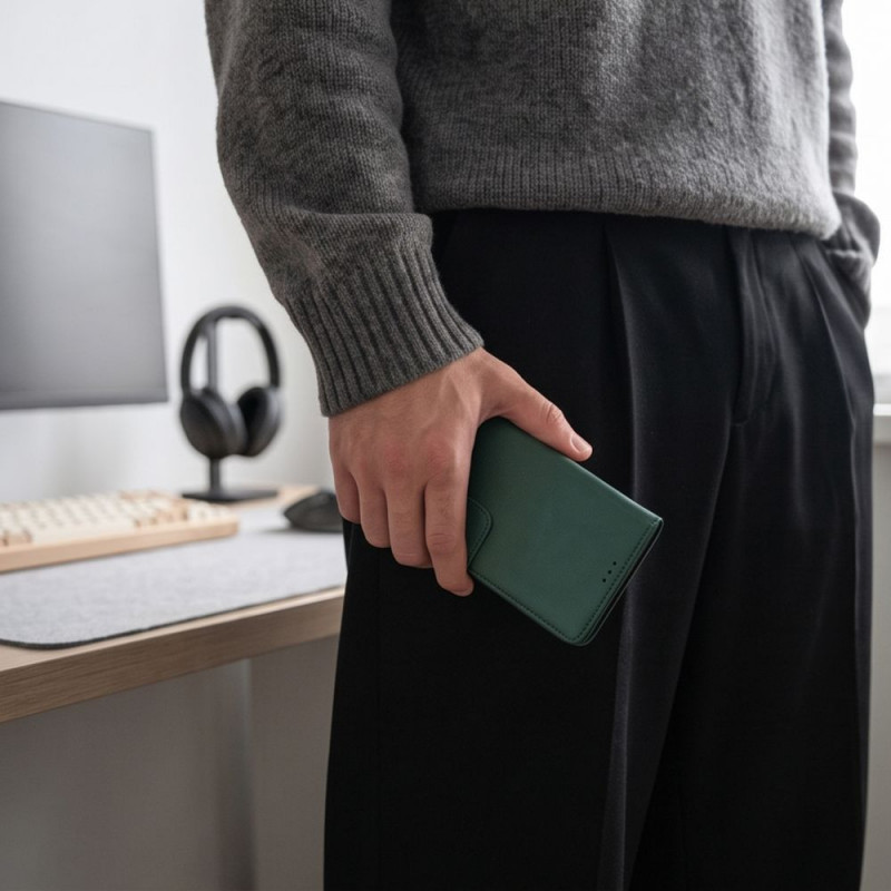 Tech-Protect Wallet Xiaomi Redmi Note 17 Pro 5G dėklas, žalias