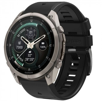 Tech-Protect silikoninė Garmin Fenix 5 / 6 / 6 Pro / 7 / 8 / 8 Pro / E / 9 / 9 Pro 51 mm apyrankė, Obsidian Black