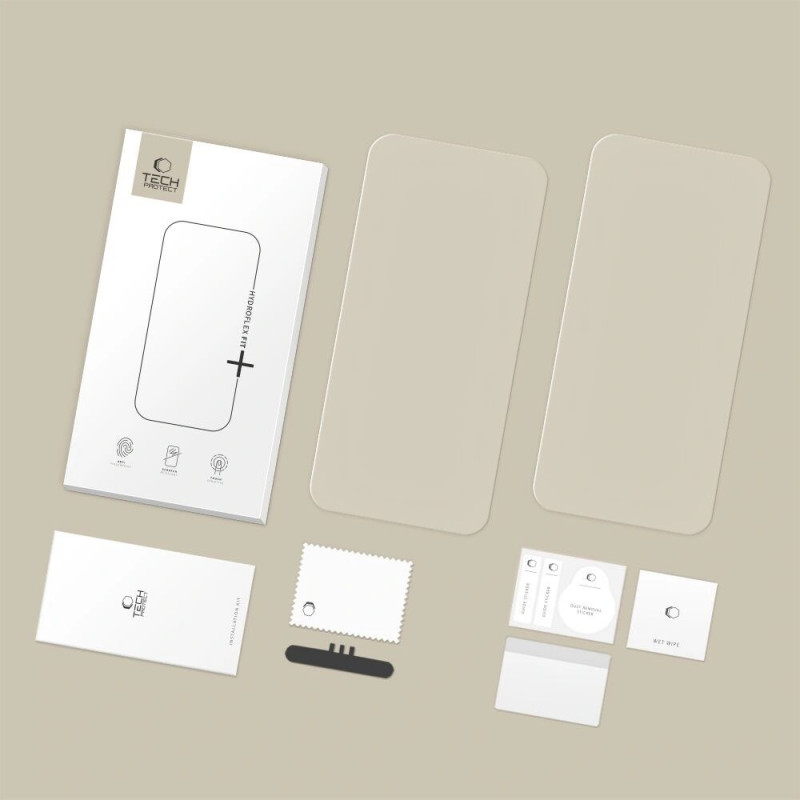 Tech-Protect Hydroflex Fit+ hidrogelinė plėvelė, skirta Xiaomi Redmi Note 15 Pro+ Plus 5G / POCO M8 Pro (2 vnt.), permatoma
