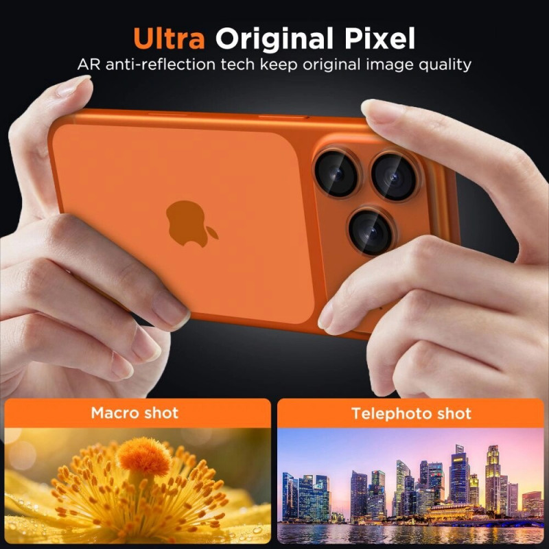 Tech-Protect Camfull Fit+ fotoaparato dangtelis, skirtas Apple iPhone 17 Pro, matte clear