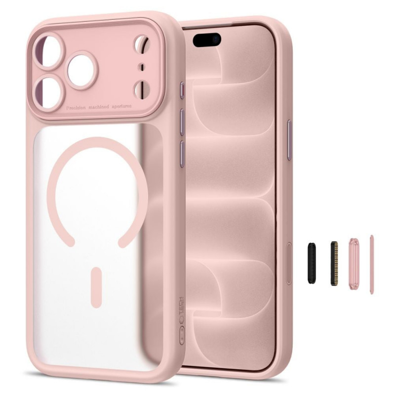 Tech-Protect Tech-Protect MagPeak MagSafe CC Apple iPhone 17 Pro / 18 Pro dėklas THP6114, matte pink