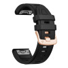 Tech-Protect silikoninis laikrodžio dirželis, skirtas Garmin Fenix 5s / 5s Plus / 6s / 6s Pro / 7s / 8 / 9 / 9 Pro 43 mm, juodas