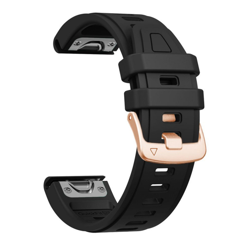 Tech-Protect silikoninis laikrodžio dirželis, skirtas Garmin Fenix 5s / 5s Plus / 6s / 6s Pro / 7s / 8 / 9 / 9 Pro 43 mm, juodas