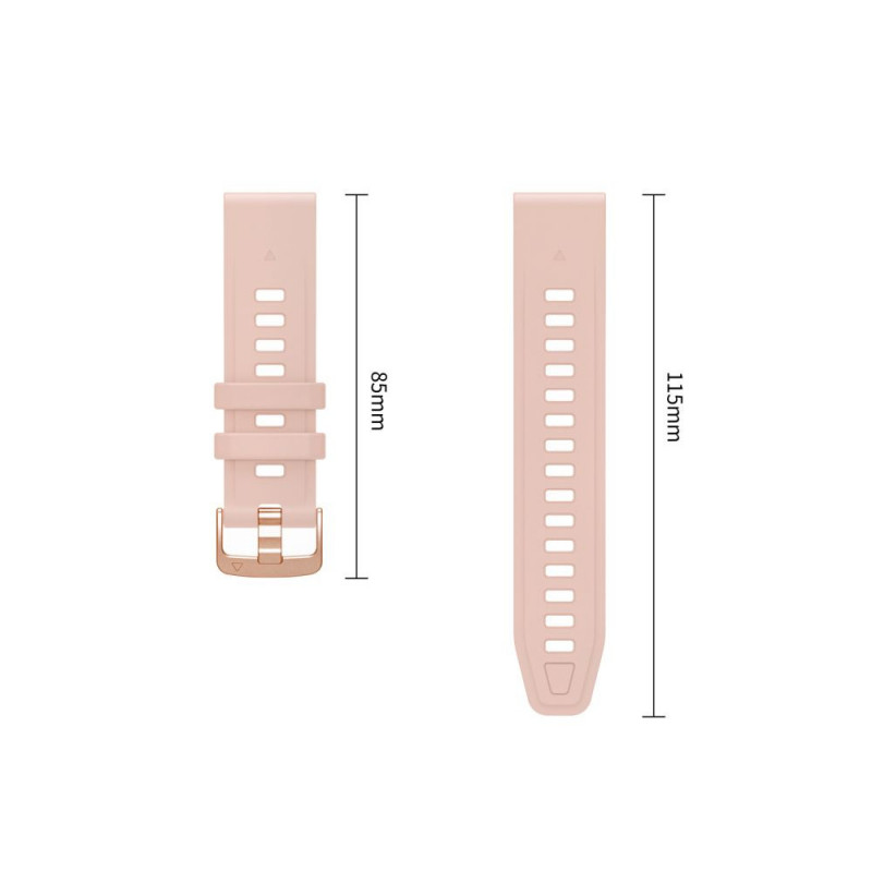 Tech-Protect silikoninis laikrodžio dirželis, skirtas Garmin Fenix 5s / 5s Plus / 6s / 6s Pro / 7s / 8 / 9 / 9 Pro 43 mm, Powder Pink