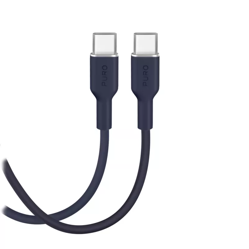 Puro Icon 60W USB-C–USB-C kabelis 1,5 m, Navy Blue