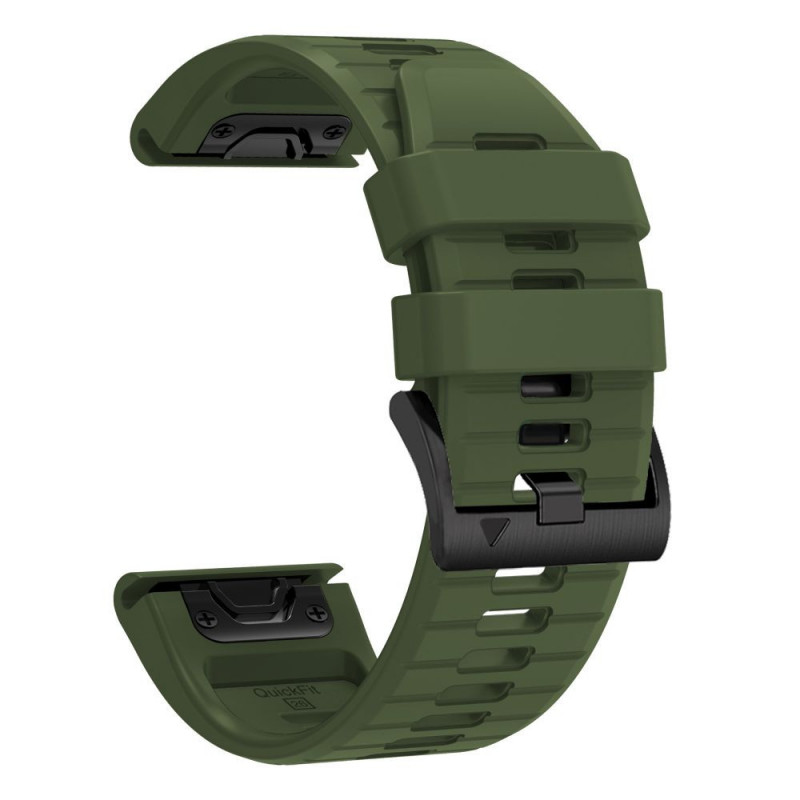 Tech-Protect silikoninis laikrodžio dirželis, skirtas Garmin Fenix 5 / 6 / 6 Pro / 7 / 8 / 8 Pro / E / 9 / 9 Pro 47 mm, Military Green