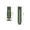 Tech-Protect silikoninis laikrodžio dirželis, skirtas Garmin Fenix 5 / 6 / 6 Pro / 7 / 8 / 8 Pro / E / 9 / 9 Pro 47 mm, Military Green