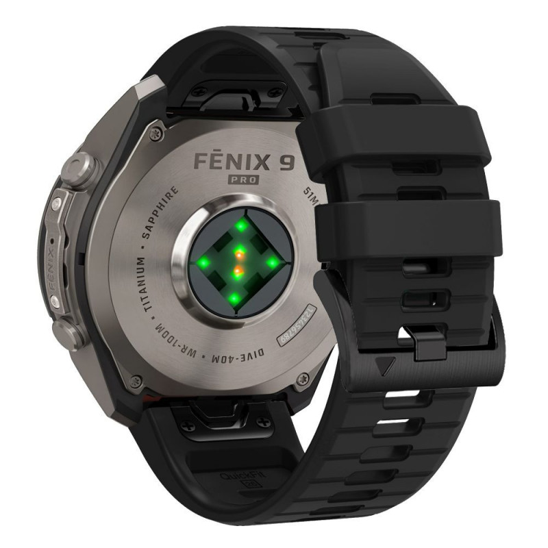 Tech-Protect silikoninis laikrodžio dirželis, skirtas Garmin Fenix 5 / 6 / 6 Pro / 7 / 8 / 8 Pro / E / 9 / 9 Pro 47 mm, Obsidian Black