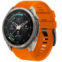 Tech-Protect silikoninis laikrodžio dirželis, skirtas Garmin Fenix 5 / 6 / 6 Pro / 7 / 8 / 8 Pro / E / 9 / 9 Pro 47 mm, Signal Orange