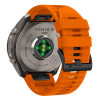 Tech-Protect silikoninis laikrodžio dirželis, skirtas Garmin Fenix 5 / 6 / 6 Pro / 7 / 8 / 8 Pro / E / 9 / 9 Pro 47 mm, Signal Orange