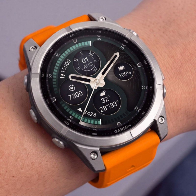 Tech-Protect silikoninis laikrodžio dirželis, skirtas Garmin Fenix 5 / 6 / 6 Pro / 7 / 8 / 8 Pro / E / 9 / 9 Pro 47 mm, Signal Orange