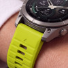 Tech-Protect silikoninis laikrodžio dirželis, skirtas Garmin Fenix 5 / 6 / 6 Pro / 7 / 8 / 8 Pro / E / 9 / 9 Pro 51 mm, Volt Lime