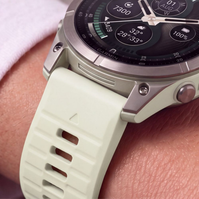Tech-Protect silikoninis laikrodžio dirželis, skirtas Garmin Fenix 5 / 6 / 6 Pro / 7 / 8 / 8 Pro / E / 9 / 9 Pro 51 mm, Stone Grey