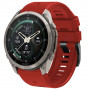Tech-Protect silikoninis laikrodžio dirželis, skirtas Garmin Fenix 5 / 6 / 6 Pro / 7 / 8 / 8 Pro / E / 9 / 9 Pro 51 mm, Crimson Red