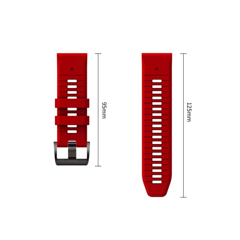 Tech-Protect silikoninis laikrodžio dirželis, skirtas Garmin Fenix 5 / 6 / 6 Pro / 7 / 8 / 8 Pro / E / 9 / 9 Pro 51 mm, Crimson Red