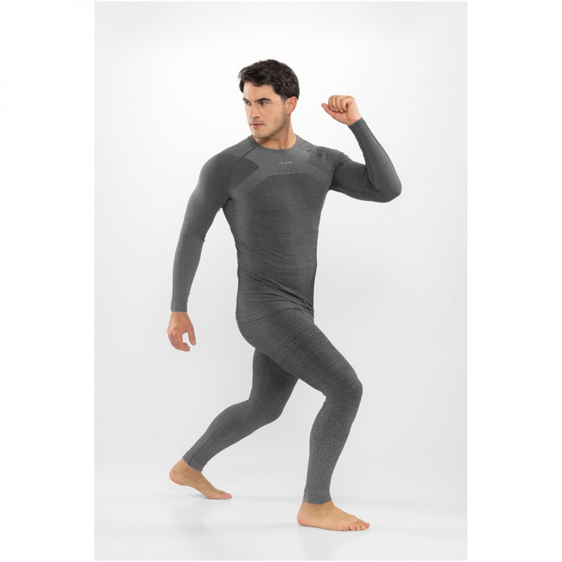 Viking Altis Man Set vyriškas merino apatinio sluoksnio komplektas, juodas, M