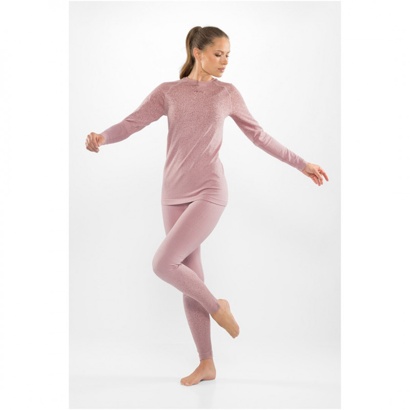 Viking Altis Lady Set moteriškas merino apatinio sluoksnio komplektas, rožinis, L
