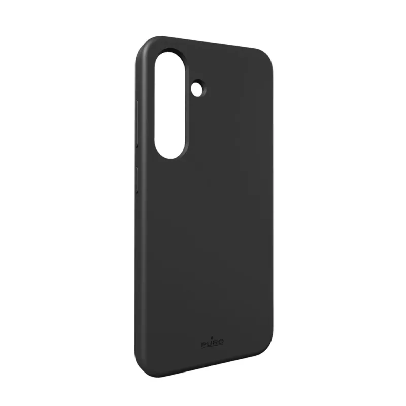 Puro Icon silikoninis dėklas skirtas Samsung Galaxy S25+, juodas