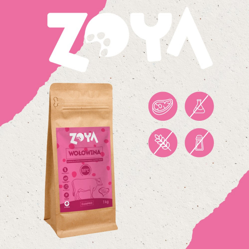 ZOYA ColdPRO Beef sausas šunų maistas, 1 kg