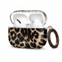 Tech-Protect Lamano dėklas, skirtas Apple AirPods Pro 3, su karabinu, Exotic Touch (juodas ir rudas)