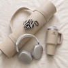 Tech-Protect Lamano dėklas, skirtas Apple AirPods Pro 3, su karabinu, Nature Muse (juodas ir smėlio spalvos)