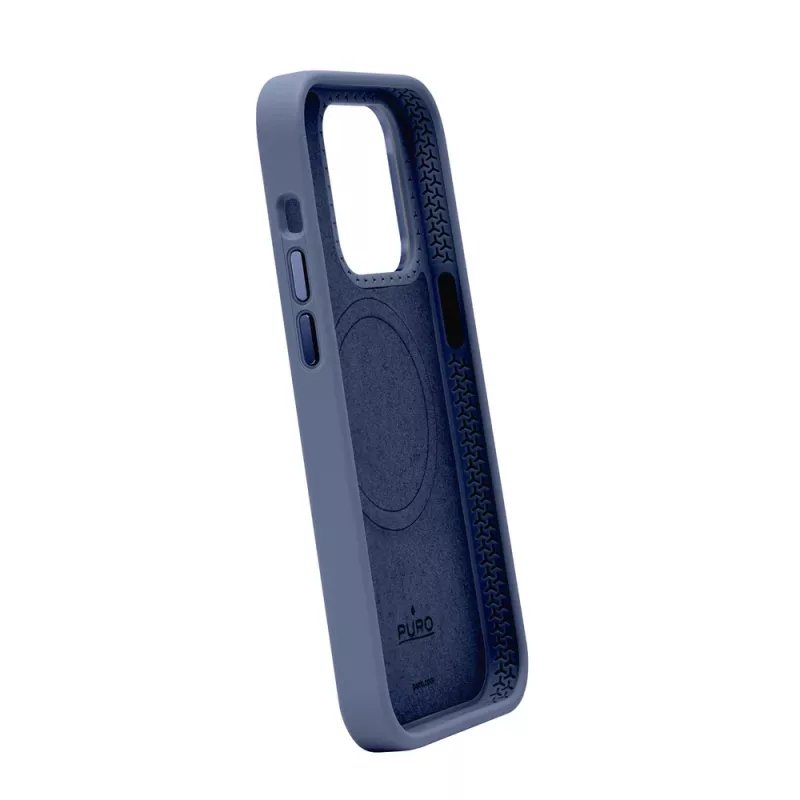 Puro Icon Mag Pro MagSafe silikoninis dėklas, skirtas Apple iPhone 15 Pro Max, tamsiai mėlynas