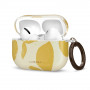 Tech-Protect Lamano dėklas, skirtas Apple AirPods Pro 3, su karabinu, Lemon Haze (geltonas ir baltas)