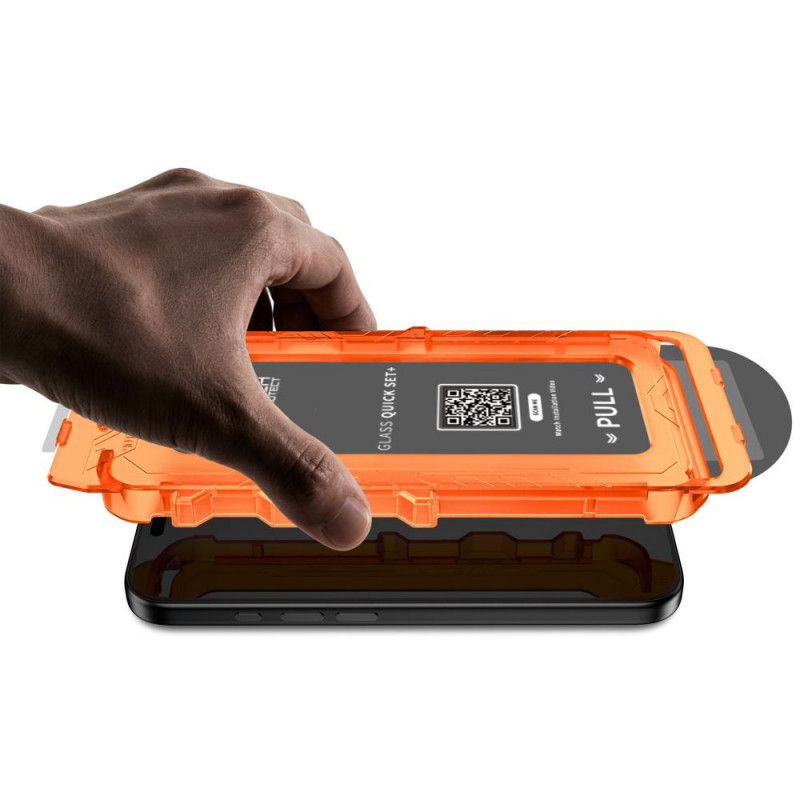Tech-Protect Quick Set+ grūdintas stiklas, skirtas Apple iPhone 17 Pro Max / 18 Pro Max, juodas (2 vnt.)