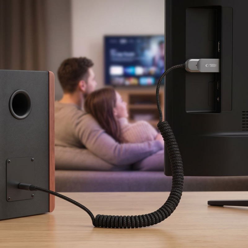 Tech-Protect Ultraboost AU04 Bluetooth 6.0 garso adapteris su AUX 3,5 mm, pilkas