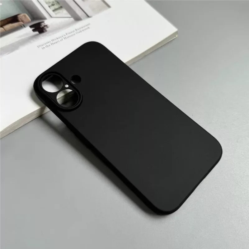 Hurtel minkštas dėklas, skirtas iPhone 16 Plus, juodas