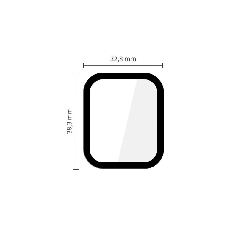 Tech-Protect Glass Flex+ hibridinis stiklas, skirtas Apple Watch 4 / 5 / 6 / SE 1 / 2 / 3 40 mm, juodas (2 vnt.)
