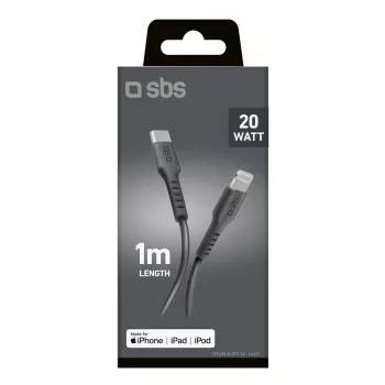 SBS TECABLELIGTC1K USB-C į Lightning kabelis, 1 m, juodas