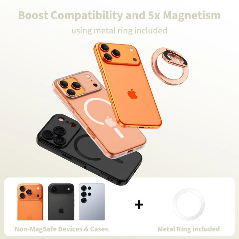 Tech-Protect MMR400 Lamano magnetinis MagSafe telefono žiedas, Rose Gold